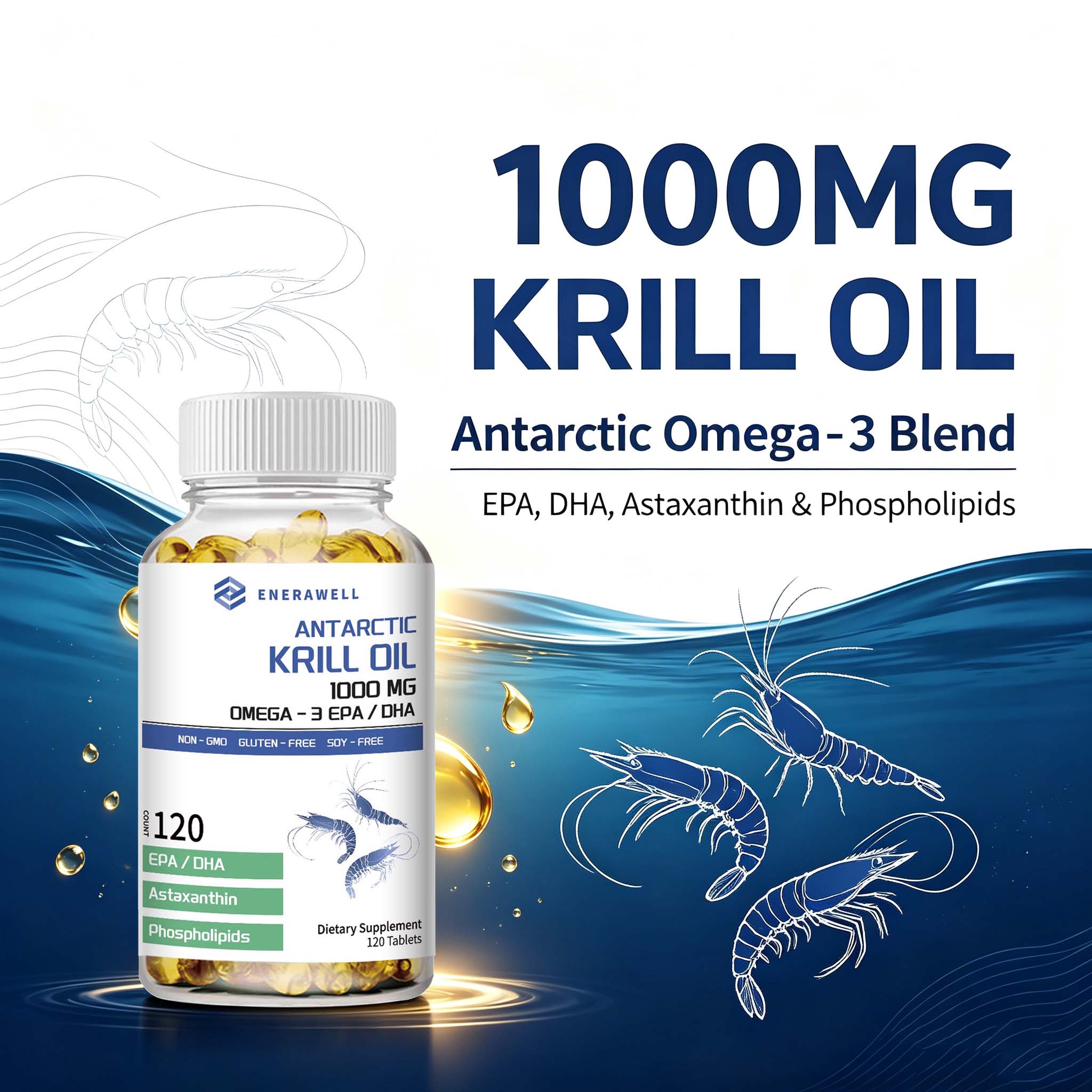 Krill Oil Supplement - Olej z krillu antarktycznego 1000 mg